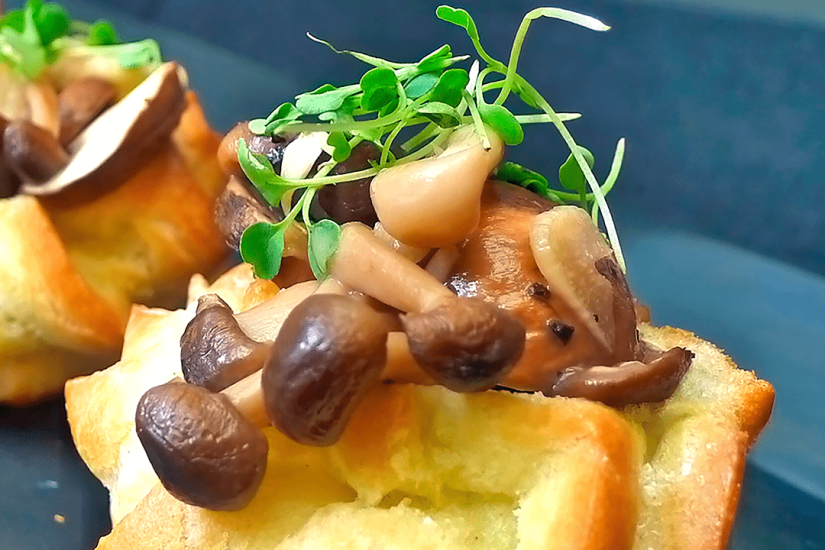 Savoury Choux Buns with Mushroom and Cheese Stuffing